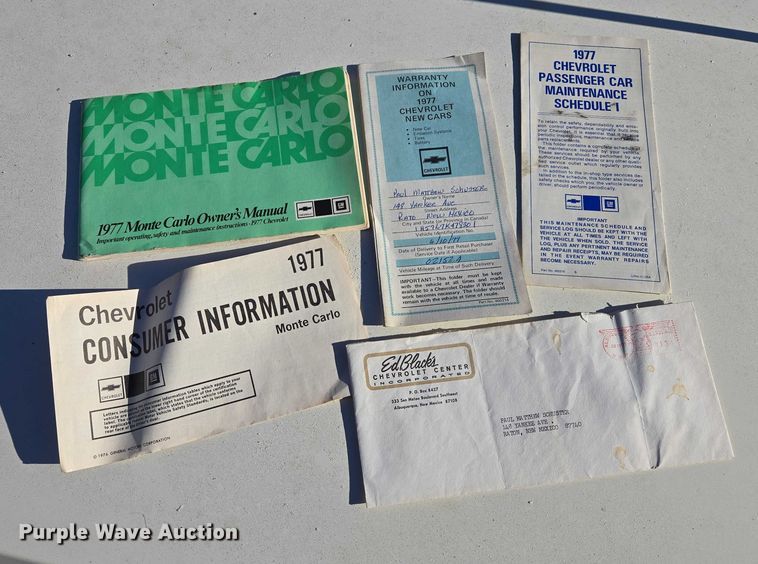 image for item ES2672 1977 Chevrolet Monte Carlo 