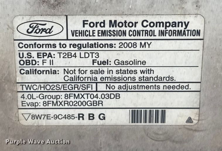 image for item ES5613 2008 Ford Explorer XLT SUV