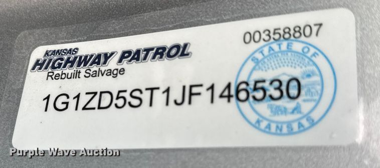 image for item ET4121 2018 Chevrolet Malibu 