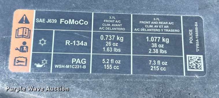 image for item ET6820 2017 Ford Explorer Police Interceptor SUV