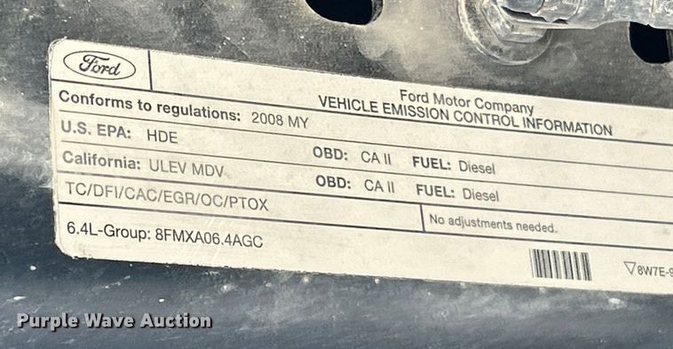 image for item ET6847 2008 Ford F250 XLT Super Duty Crew Cab pickup truck