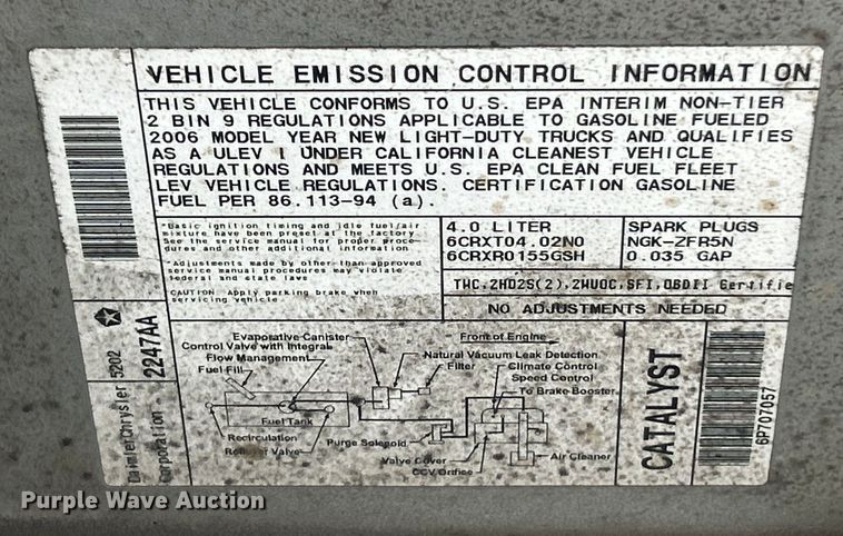 image for item ET6849 2006 Jeep Wrangler X SUV