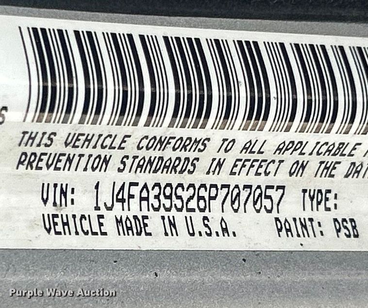 image for item ET6849 2006 Jeep Wrangler X SUV