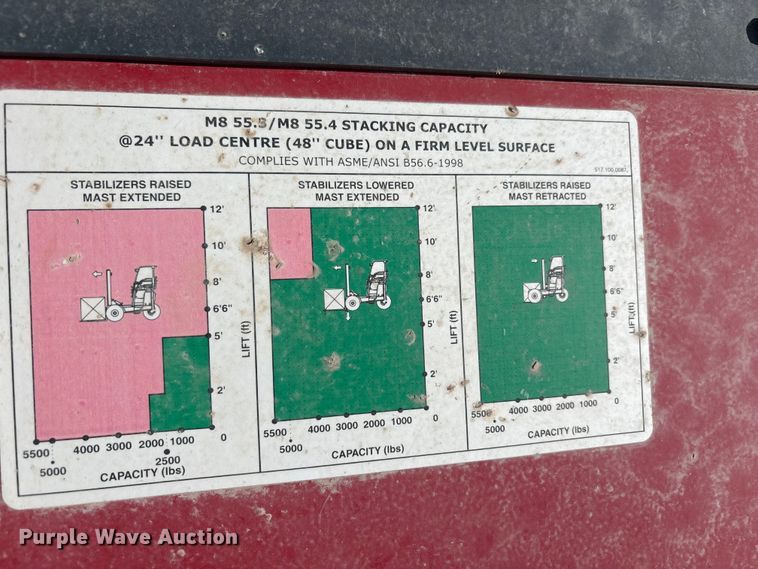image for item EU4756 2015 Moffett M5501 forklift