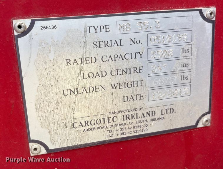 image for item EU4756 2015 Moffett M5501 forklift