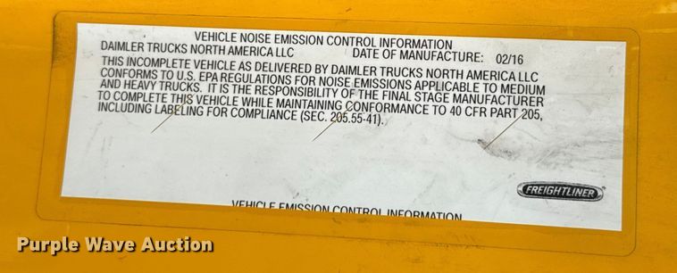 image for item EU5189 2017 Freightliner Business Class M2 box truck