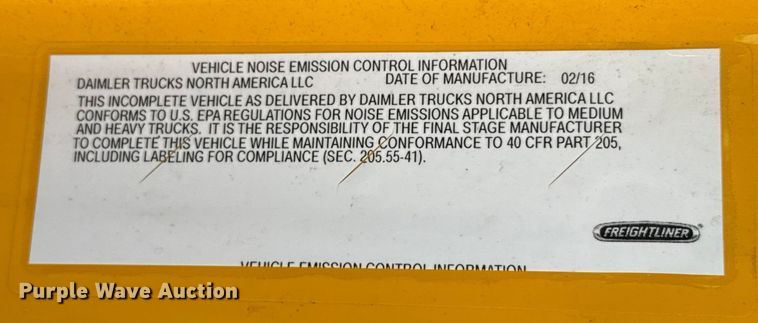 image for item EU5190 2017 Freightliner Business Class M2 box truck