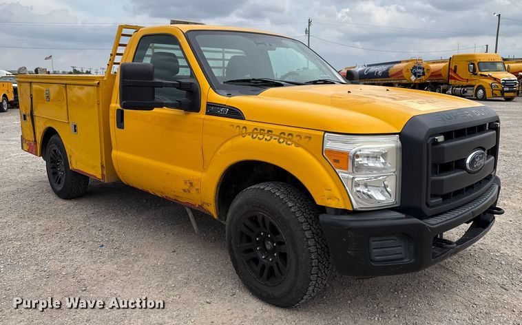 image for item EU5195 2015 Ford F350 Super Duty XL utility bed pickup truck