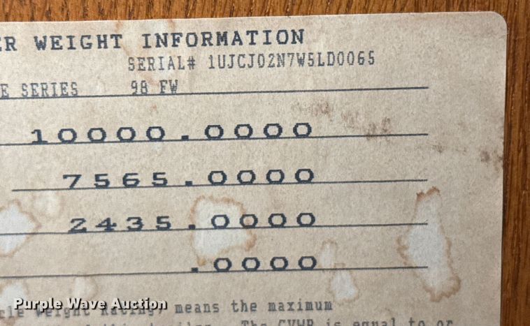 image for item EU6448 1998 Jayco 285 BHS camper