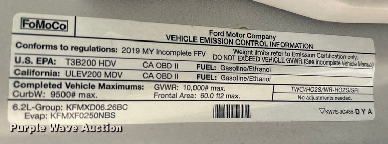 image for item EU7123 2019 Ford F250 Super Duty utility bed pickup truck