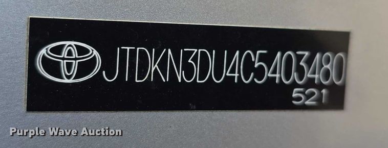 image for item FI0735 2012 Toyota Prius 