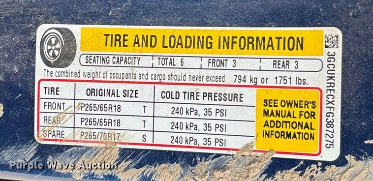 image for item FI1606 2015 Chevrolet Silverado 1500 Crew Cab pickup truck