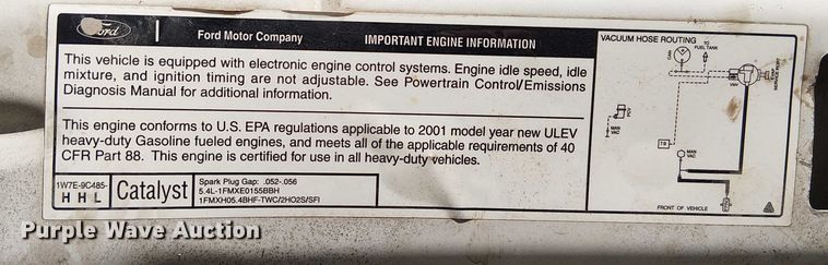 image for item FK0896 2001 Ford F250 SuperDuty pickup truck cab and chassis