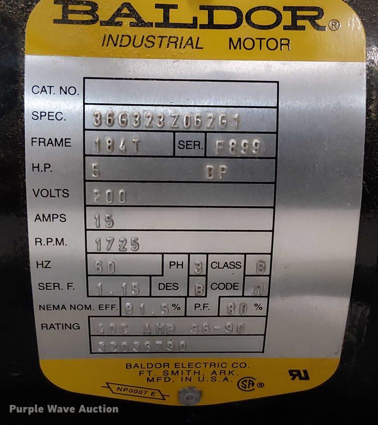 image for item FK0917 Ingersoll Rand V255D3 vacuum pump