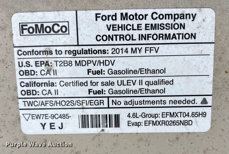 image for item FK1043 2014 Ford E150 van