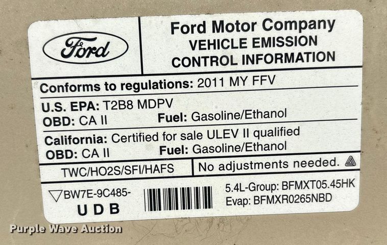 image for item FK1046 2011 Ford E150 van