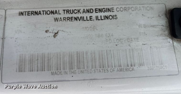 image for item FK1061 2008 International 4400 truck cab and chassis
