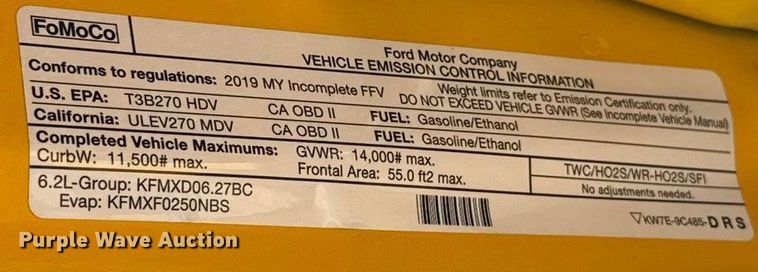 image for item GH9353 2019 Ford F350 Super Duty XL utility bed pickup truck