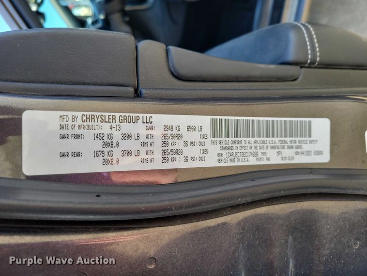 image for item NO9861 2014 Jeep Grand Cherokee Overland SUV