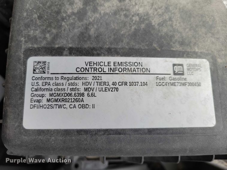 image for item NO9870 2021 Chevrolet Silverado 2500HD Crew Cab pickup truck