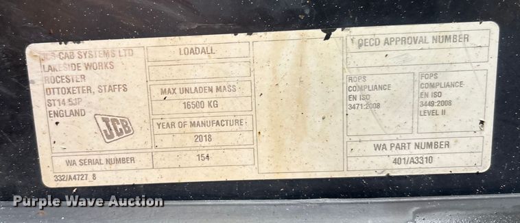 image for item DU0323 2019 JCB 510-56 F telehandler