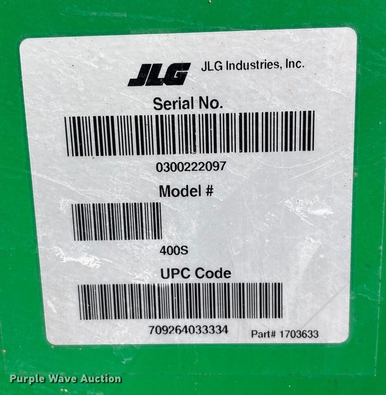 image for item DU0324 2016 JLG 400S boom lift