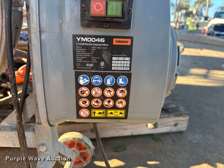 image for item DW1268 YardMax YM0046 concrete mixer