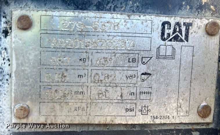 image for item DW1273 Caterpillar skid steer bucket