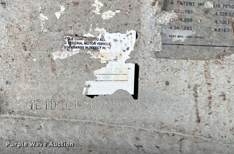 image for item DW4402 1994 East Manufacturing Corp. end dump trailer