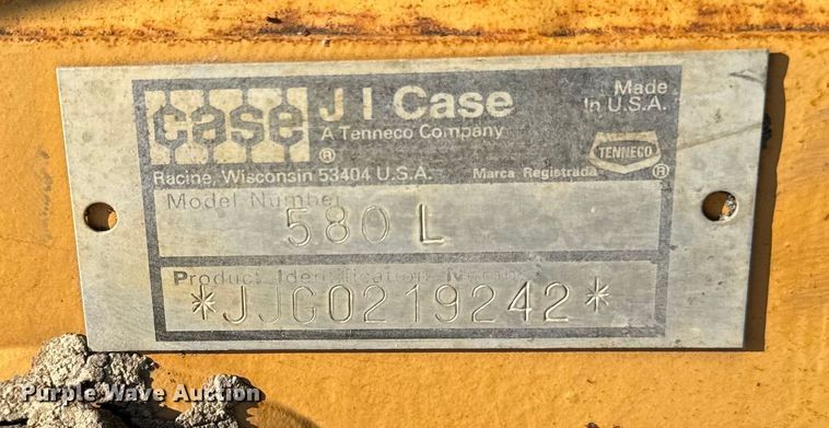 image for item EA2201 1995 Case 580L backhoe