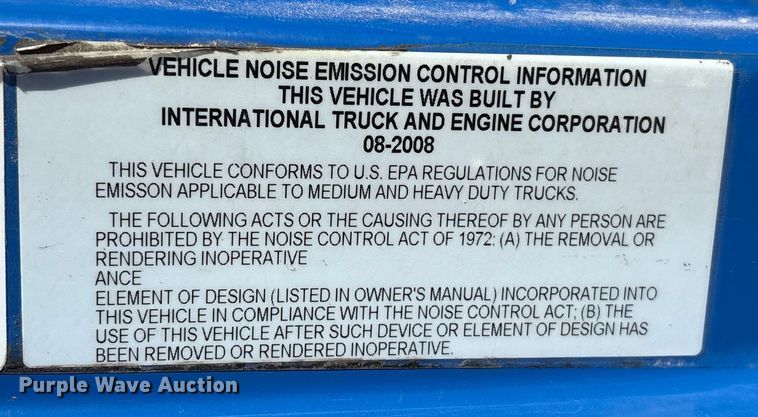 image for item EA7159 2009 International 8600 SBA semi truck