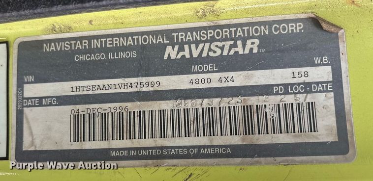 image for item EA7823 1997 International 4800 dump truck