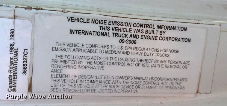 image for item EA7825 2007 International SF637 dump truck