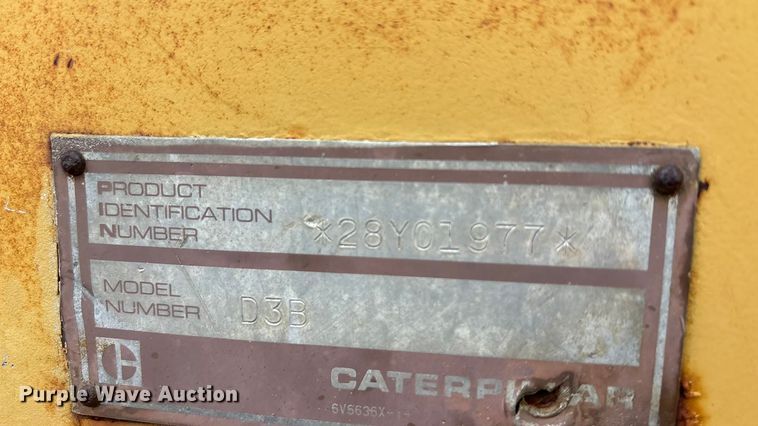 image for item EA7838 1987 Caterpillar D3B dozer