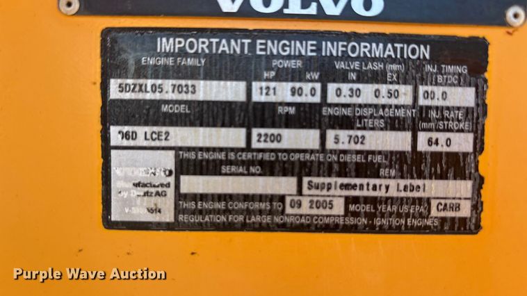 image for item EA7910 2006 Volvo L60E wheel loader