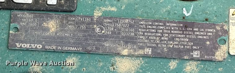 image for item EA7913 2020 Volvo EC250ELR excavator