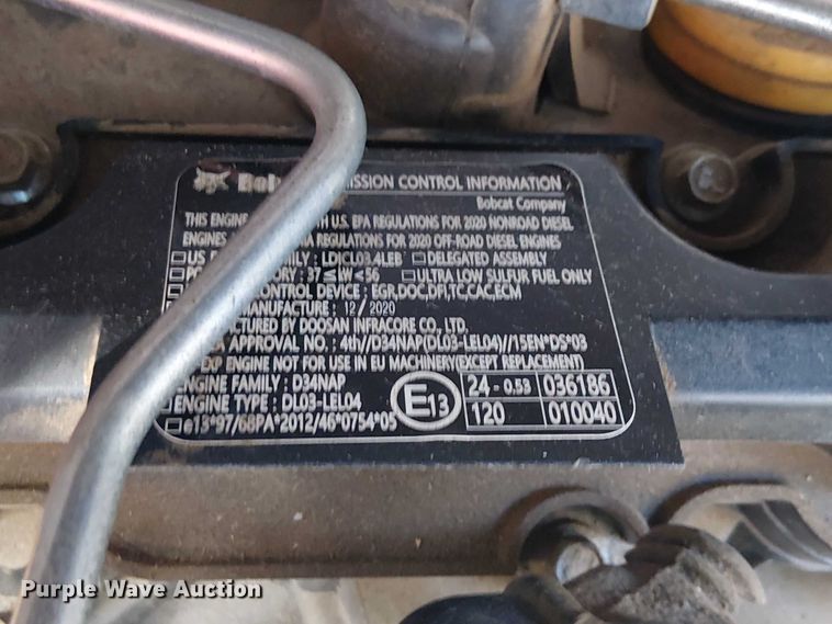 image for item EC1271 2021 Bobcat S740 skid steer loader