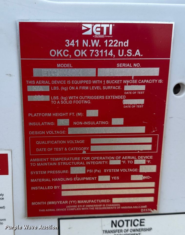 image for item EC4522 2016 RAM 5500 bucket truck