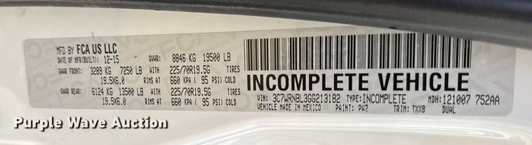 image for item EC4522 2016 RAM 5500 bucket truck