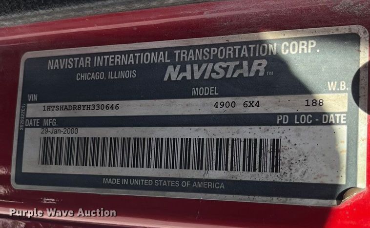 image for item ED2304 2000 International 4900 dump truck