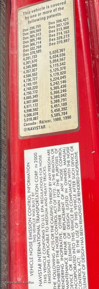 image for item ED2304 2000 International 4900 dump truck