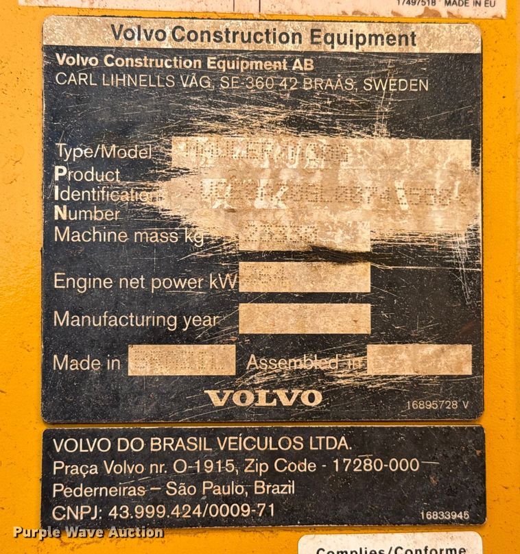 image for item EE3422 2019 Volvo A30G articulated haul truck