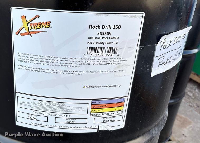 image for item EF6282 (3) barrels of rock drill oil