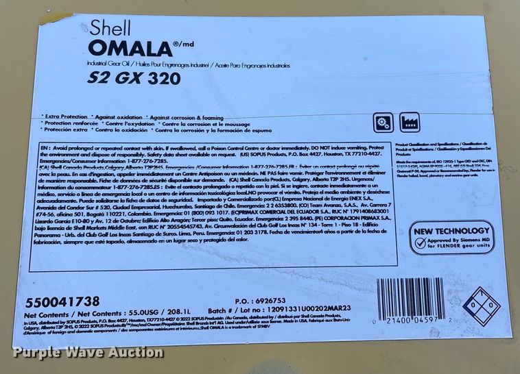 image for item EF6287 (3) barrels of gear oil