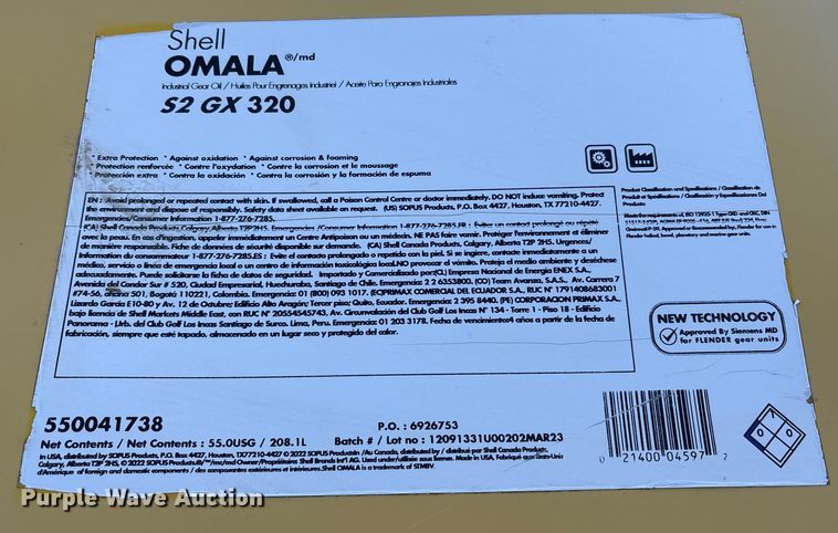 image for item EF6287 (3) barrels of gear oil
