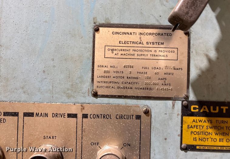 image for item EF6300 Cincinnati 300 H series X 14' press break