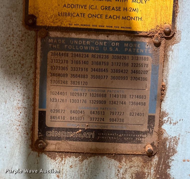 image for item EF6300 Cincinnati 300 H series X 14' press break