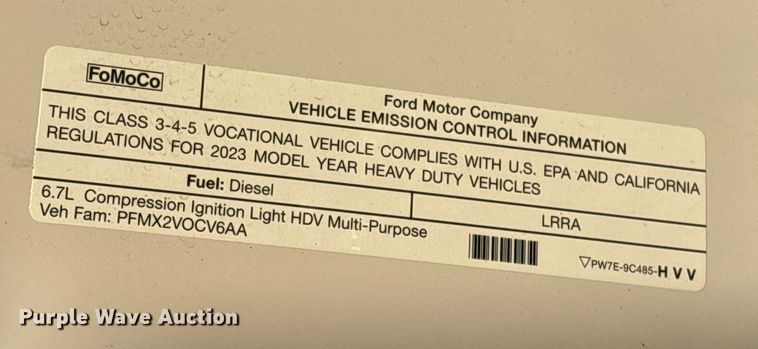 image for item EG8327 2023 Ford F550 XL Crew Cab utility / service truck