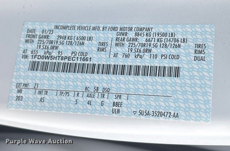 image for item EG8327 2023 Ford F550 XL Crew Cab utility / service truck