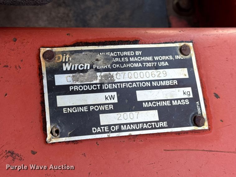 image for item EN0652 2007 Ditch Witch RT40 trencher